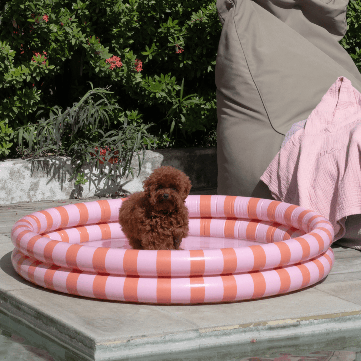 Flujo | Piscina de bebé rojo rosa Ø 100 cm