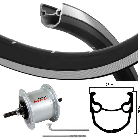 Kgs sprednje kolo 28 inch (622) stratos zw zil roller brake pesto dinamo fiksno