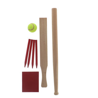Alert Outdoor-Schlagballset aus Holz mit praktischem Aufbewahrungsnetz