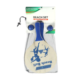 Alert szabadtéri strandlabda készlet fa deluxe | 2 db