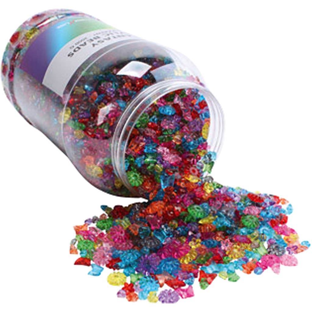 Creativ company bucket with plastic beads, various colors, 3000 gr 1 box