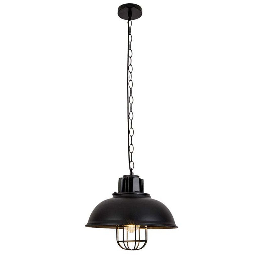 Homestyle pro mk107-bb industrial pendant lamp 33x26 cm black metal