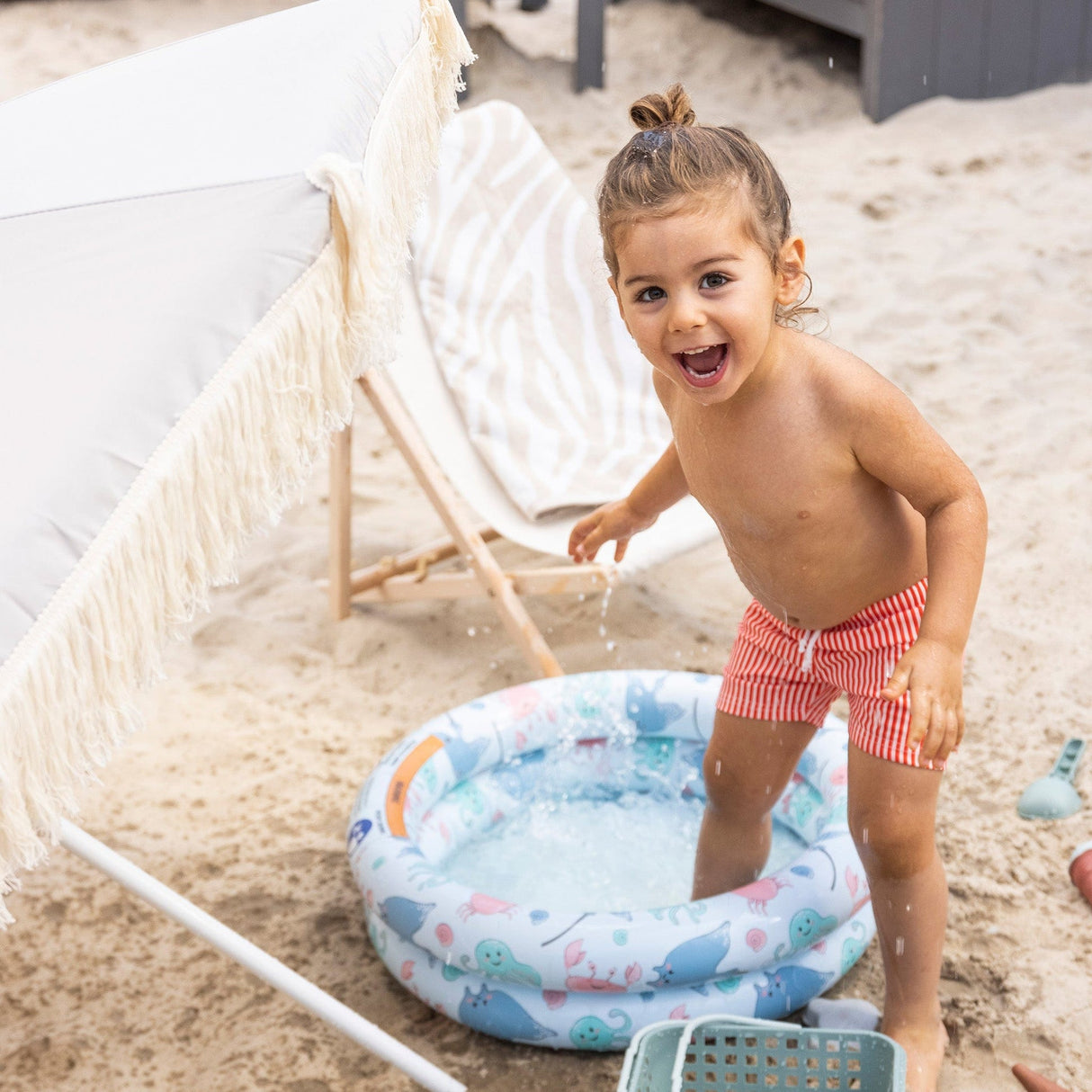 Magia marina | Piscina blu per bambini Ø 60 cm