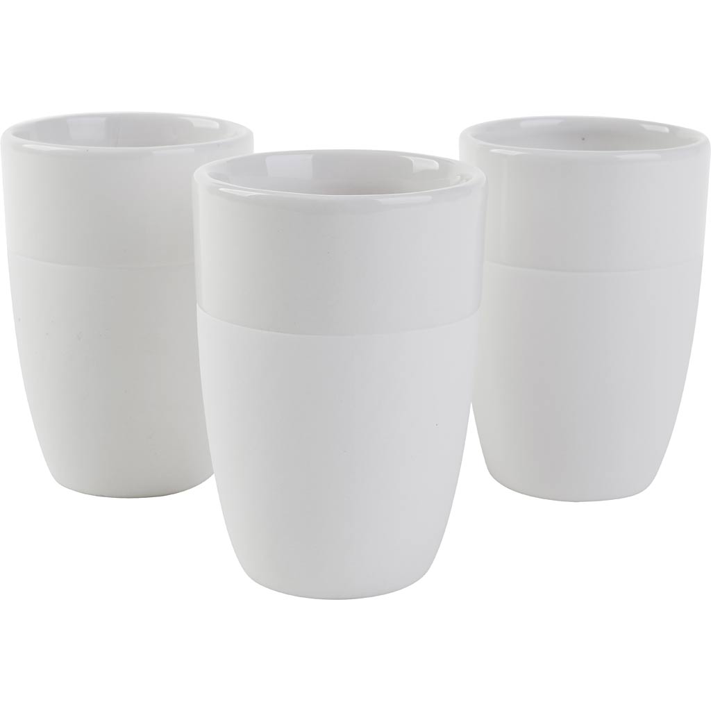 Mug with matte exterior, size 10x7 cm, 12 pieces in a box