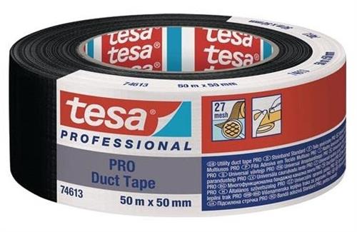 Tesa ducttape pro zwart 50mm 50mtr