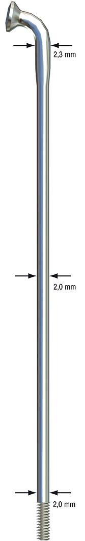 Sapim spoke strong spoke strong sst 202mm black
