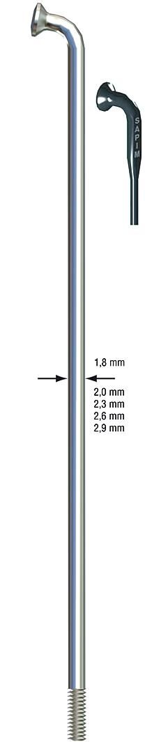 Sapim spoke "leader" sapim spoke "leader"sst 2x294mm b
