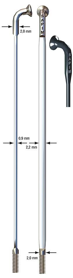 Sapim aero spoke cx-ray aero blade spoke cx-ray sst 2x272mm sil.