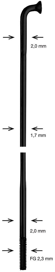 Alpina spaak spoke sst db 2x1,7x2mm 278mm b