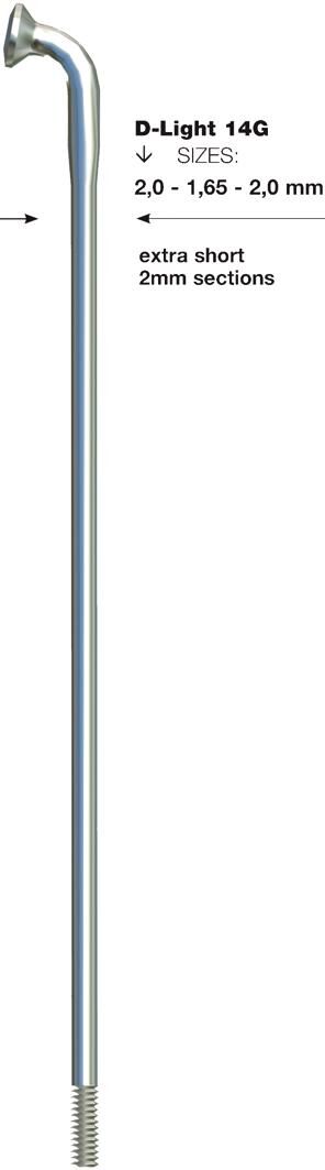 Sapim spoke d-light spoke d-loght sst db 2x1.65x262mm b