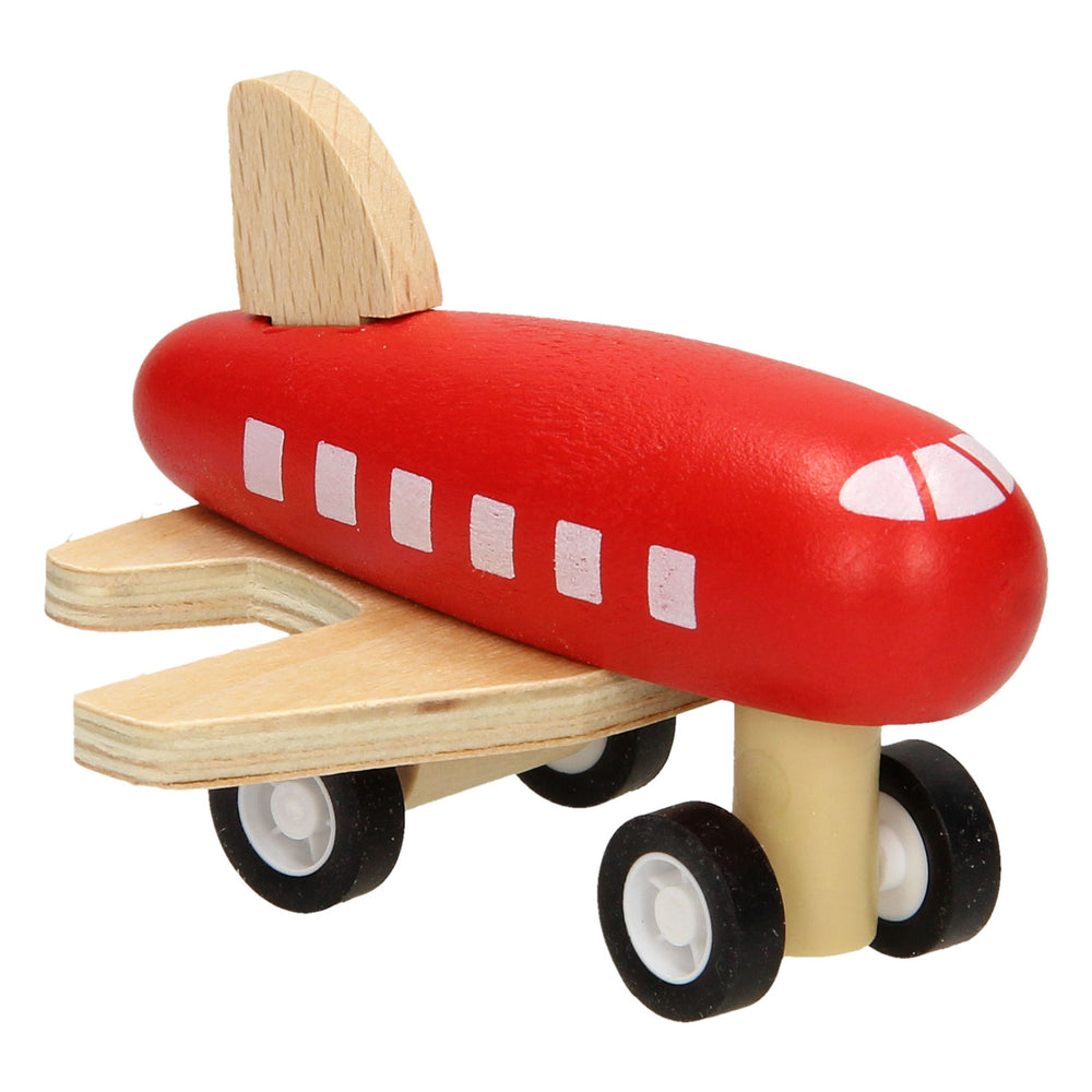 Wooden airplane with road tape, 8mtr