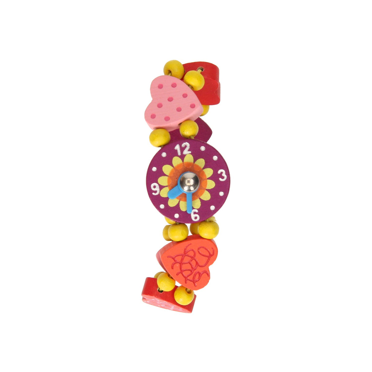 Horloge hout hartjes