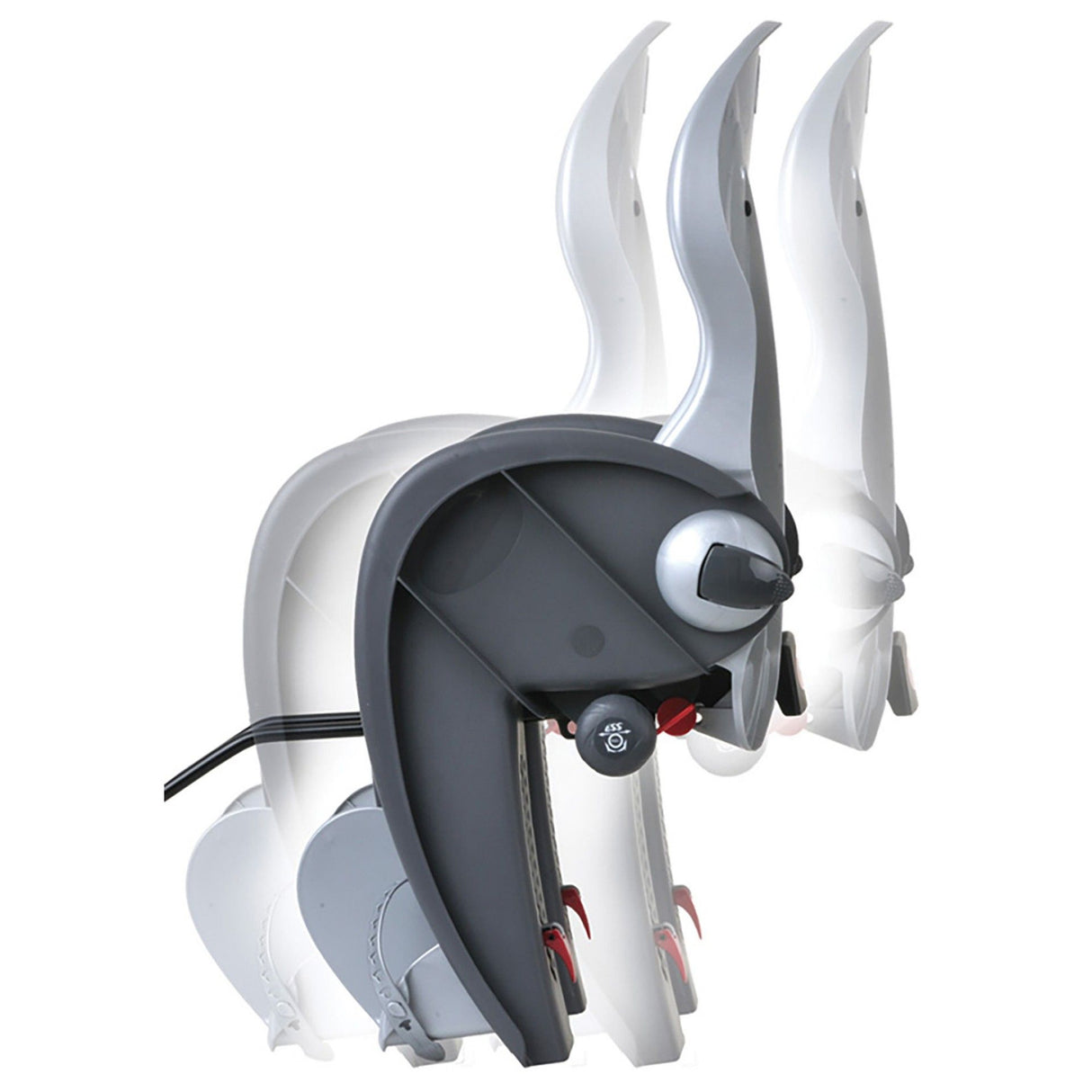 Polisport Child Seat Rear Wallaby-Evo DeLuxe Dark Gray Silver with Frame Mounting (FF)