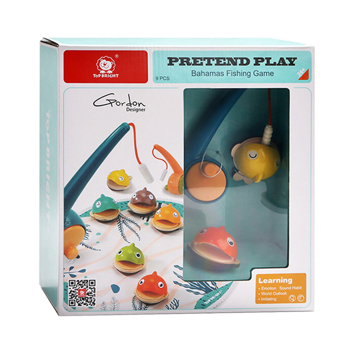 Topbright Magnetic Fishing Game, 9 pieces.