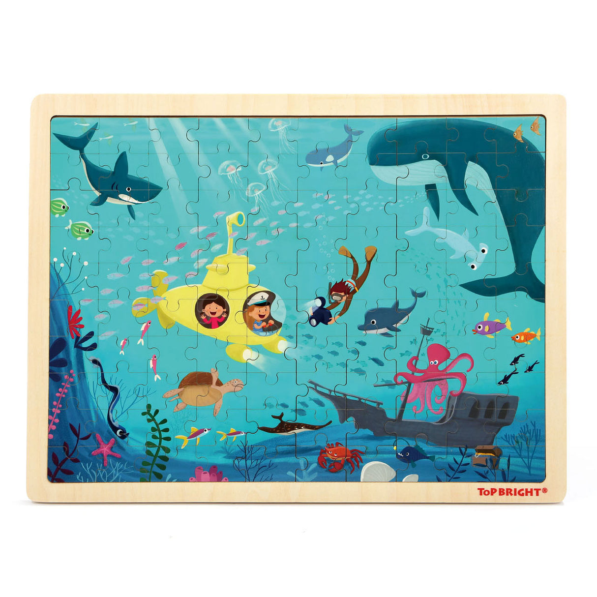 Topbright Wooden Jigsaw Puzzle Underwater World, 100 pcs.