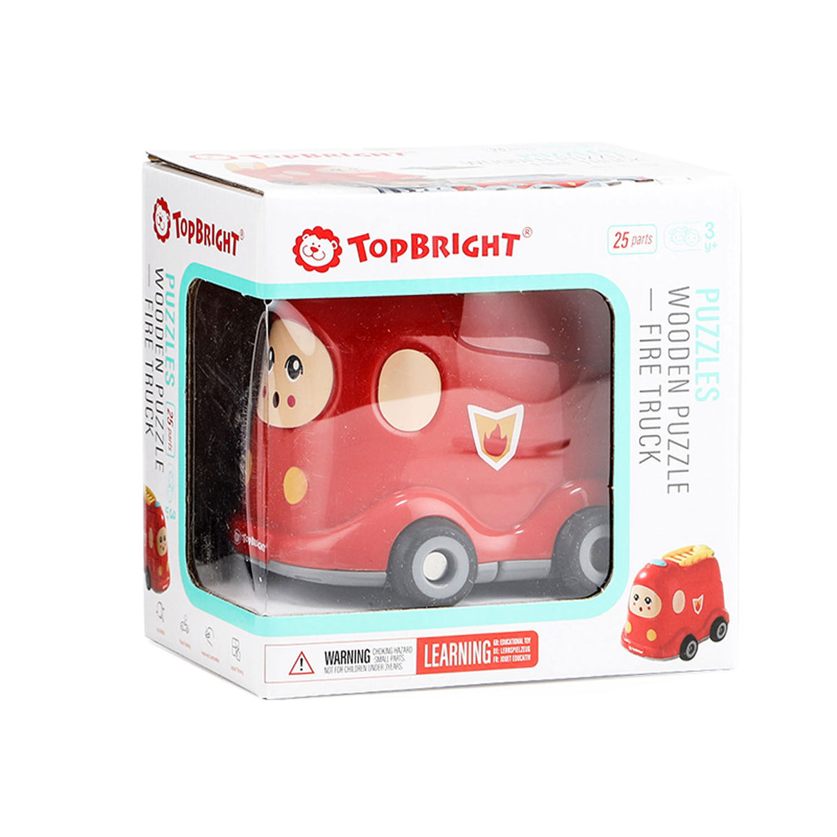 Topbright Wooden Jigsaw Puzzle Fire Department with Fire Truck, 24 pcs.