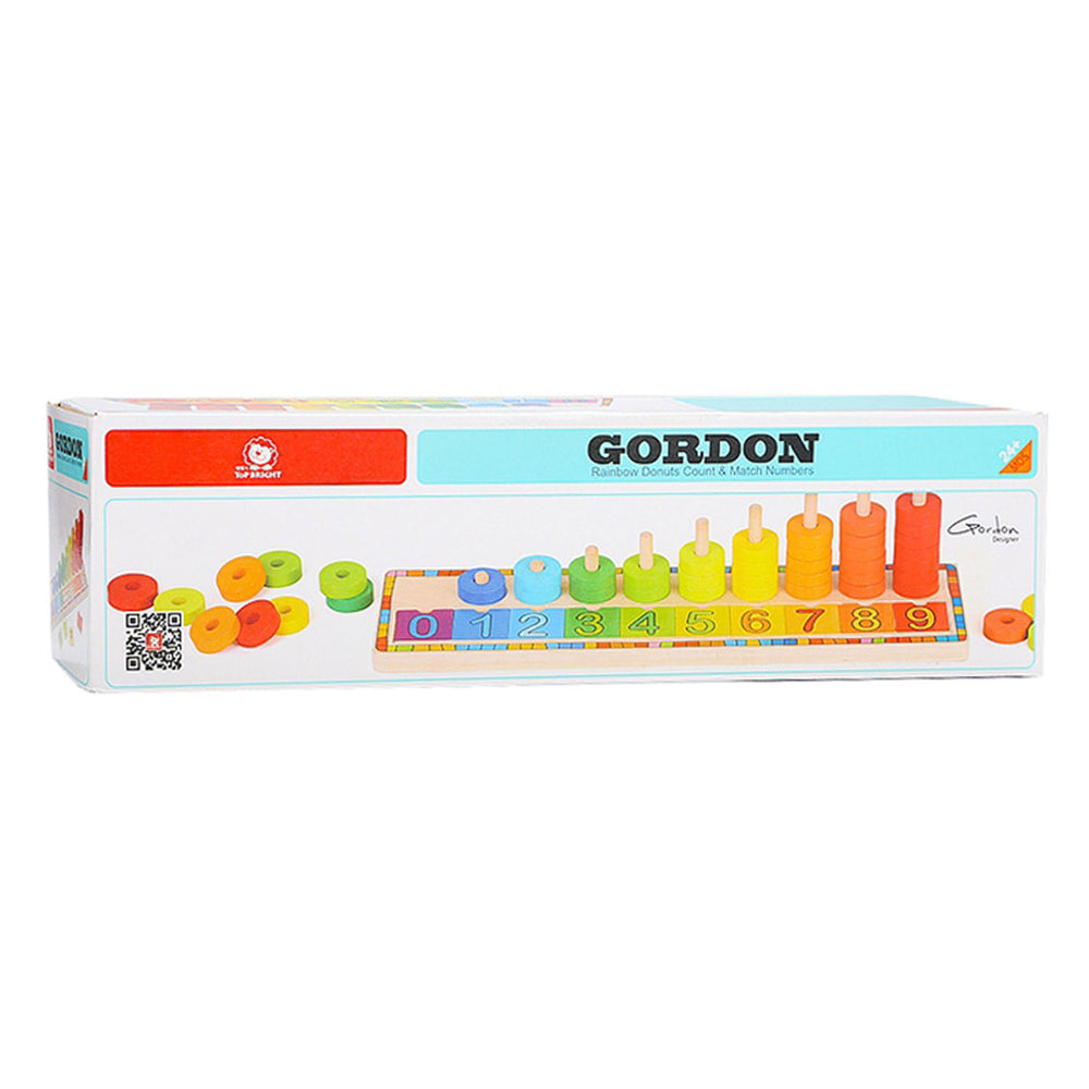 Topbright Wooden Educational Game Rings Counting, 56pcs.