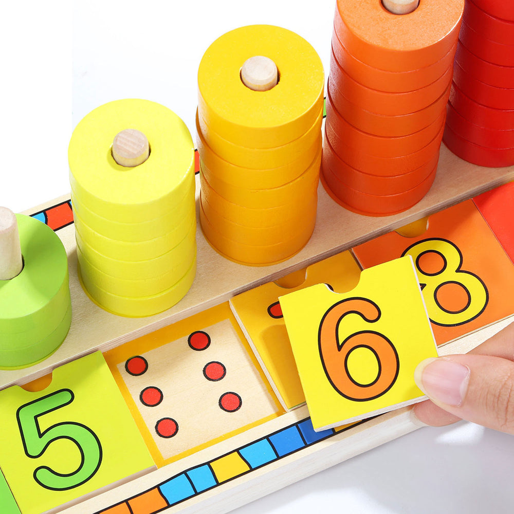 Topbright Wooden Educational Game Rings Counting, 56pcs.