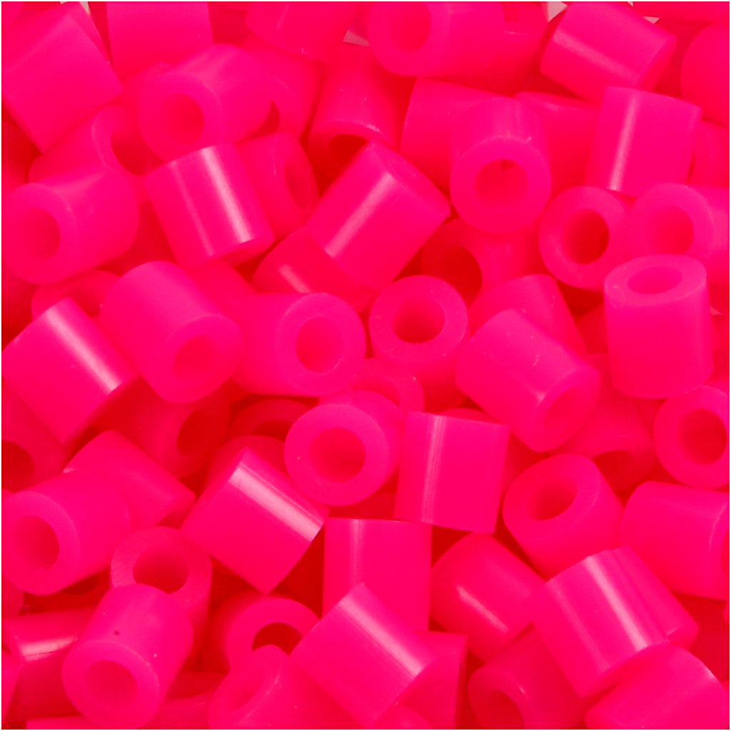 Nabbi strijkkralen, afm 5x5 mm, gatgrootte 2,5 mm, medium, cerise (32258), 6000 stuk 1 doos