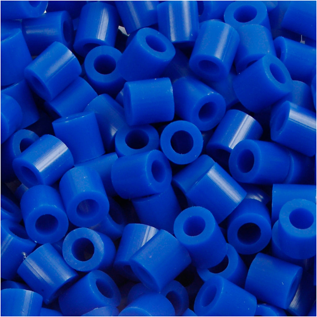 Nabbi strijkkralen, afm 5x5 mm, gatgrootte 2,5 mm, medium, donkerblauw (32232), 6000 stuk 1 doos