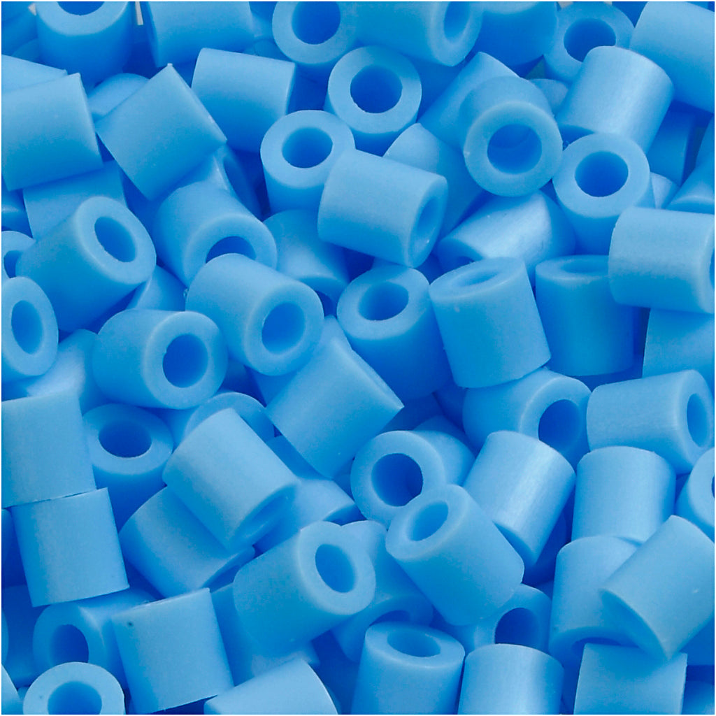 Nabbi strijkkralen, afm 5x5 mm, gatgrootte 2,5 mm, medium, pastel blauw (32224), 6000 stuk 1 doos