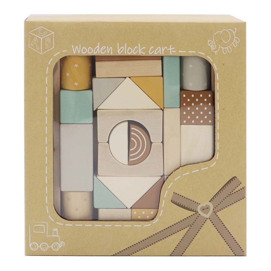 Medinis blokinis vežimėlis, 25 vnt.