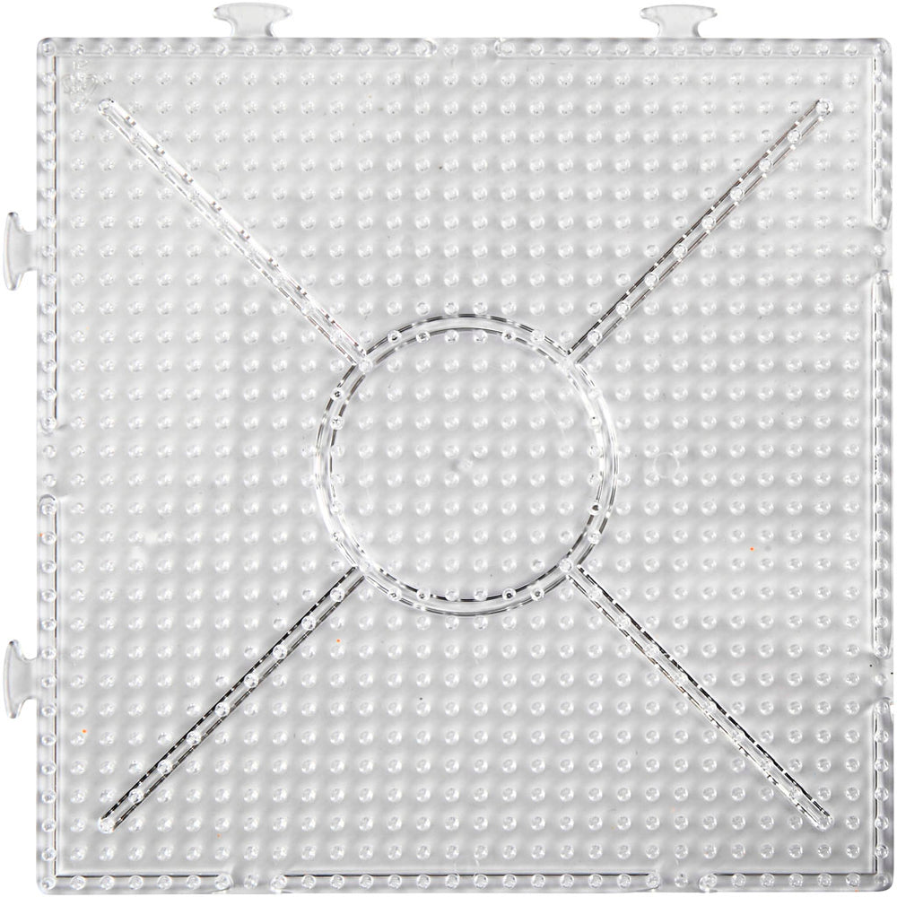 Creativ Company String perle signe Clear Square 15x15cm, 2st.