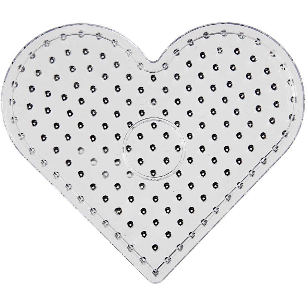 Creativ company base plate, heart, size 17.5x17.5 cm, jumbo, clear, 1 piece