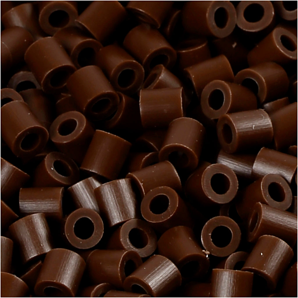 Nabbi foto kralen, afm 5x5 mm, gatgrootte 2,5 mm, medium, donkelbruin (2), 1100 stuk 1 doos