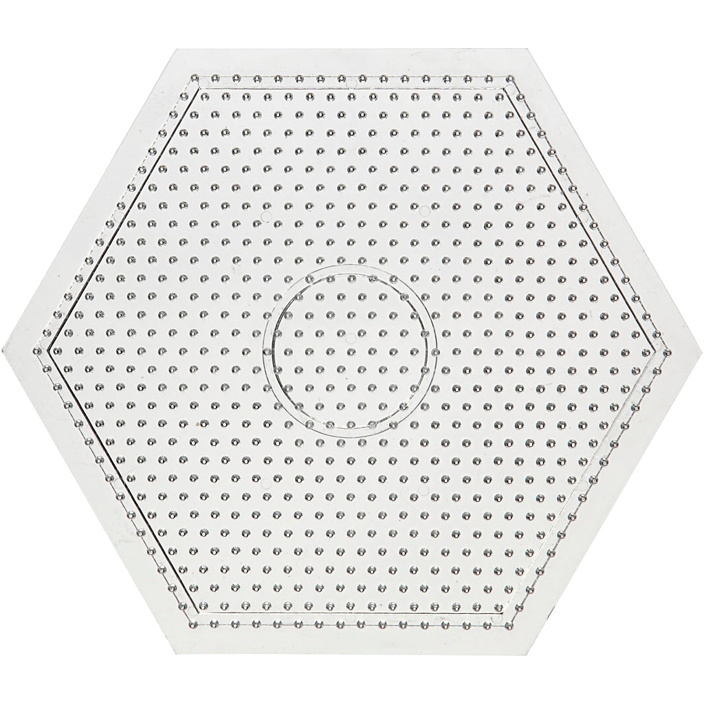Creativ company base plate, large hexagon, size 15x15 cm, medium, clear, 1 piece