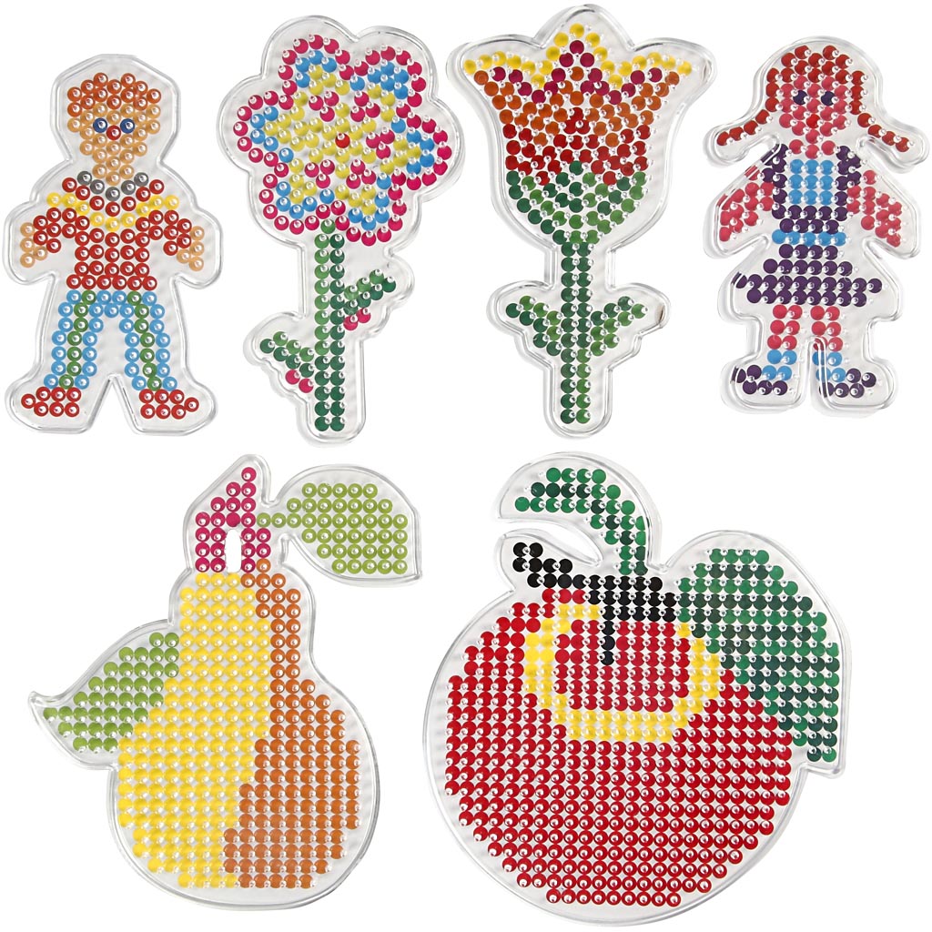 Creativ company base plate, flowers, girl, boy, apple and pear, size 8.5x14-14x16 cm, medium, 6 pieces 1 box