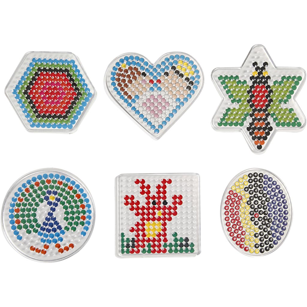 Creativ company base plate, oval, heart, hexagon, circle, square and star, size 7x7.5-10.5x9.5 cm, medium, 6 pieces 1 box