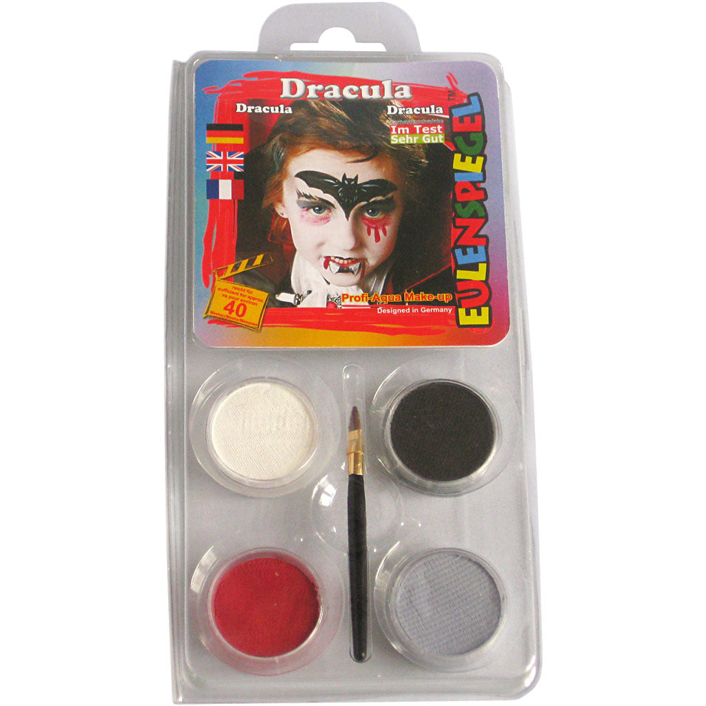 Eulenspiegel make-up - motif set, Dracula, various colours, 1 set