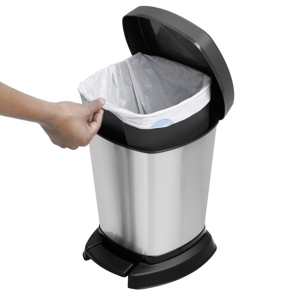 Rotho Paso Treteimer 6l Silbermetallic