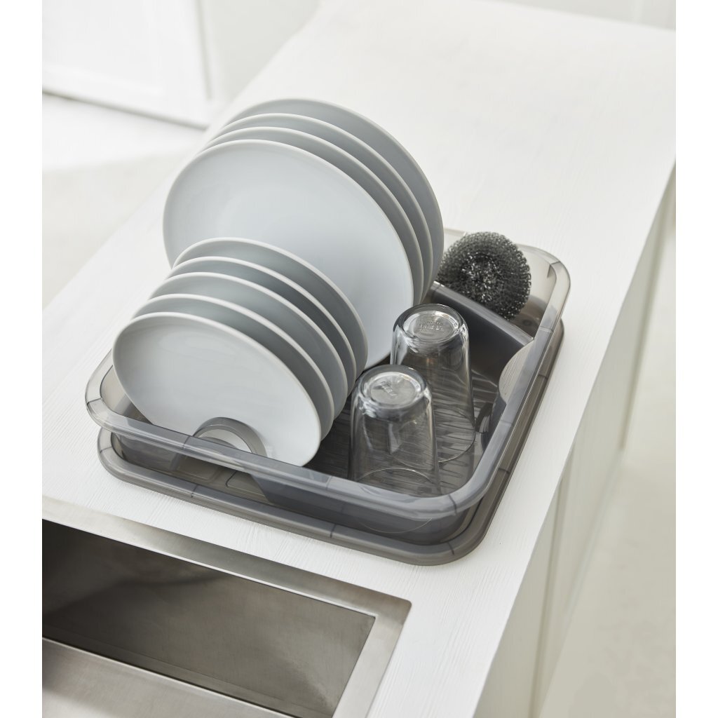 Rotho geometric dish rack anthracite