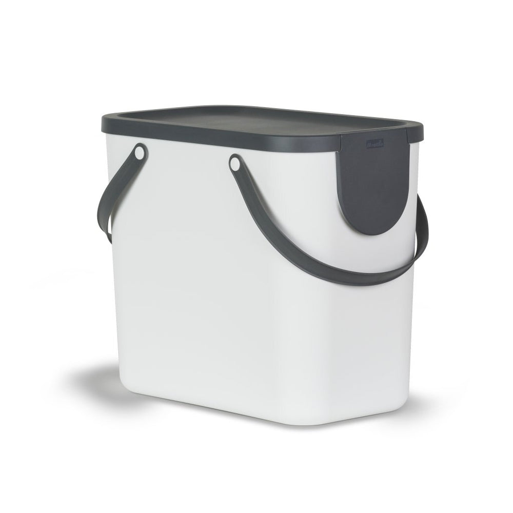 Rotho Albula Séparation des déchets Spread Bin 25L Mistletoe blanc