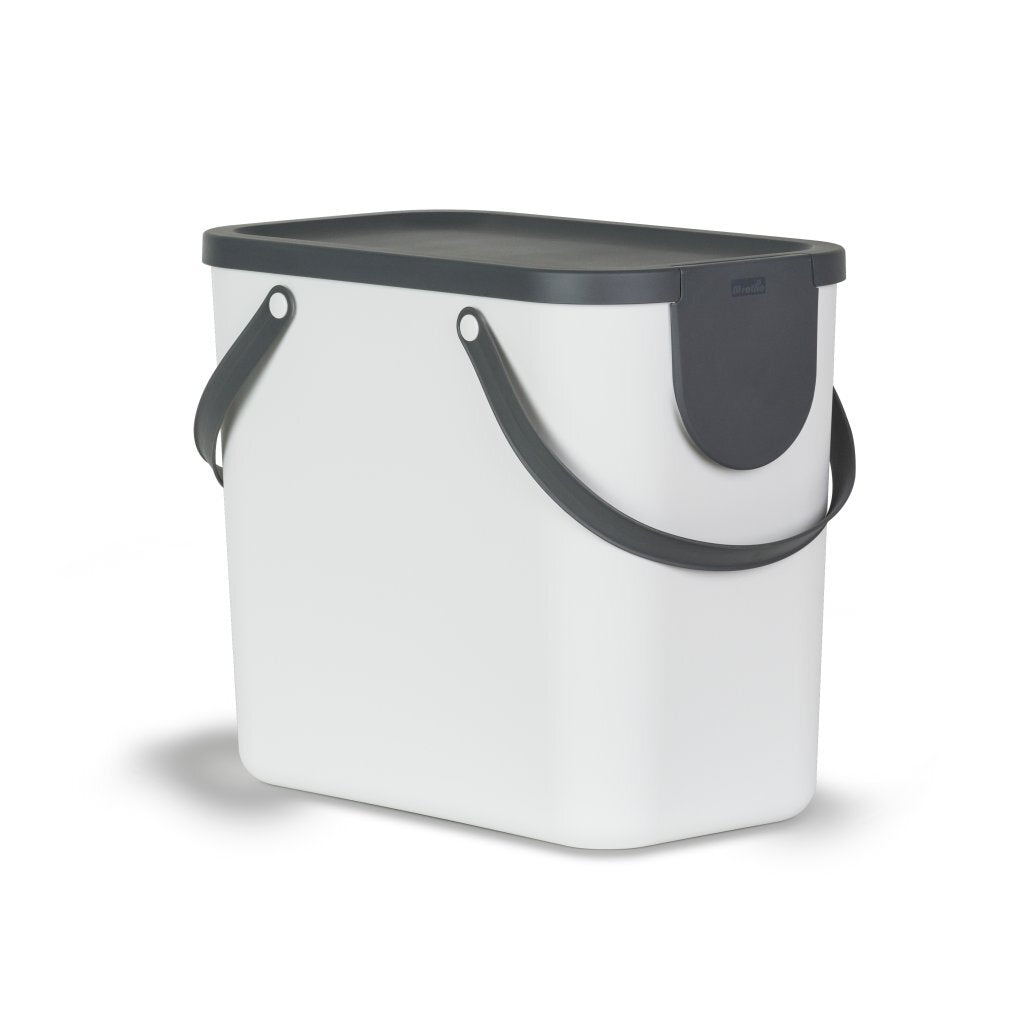 Rotho Albula Séparation des déchets Spread Bin 25L Mistletoe blanc