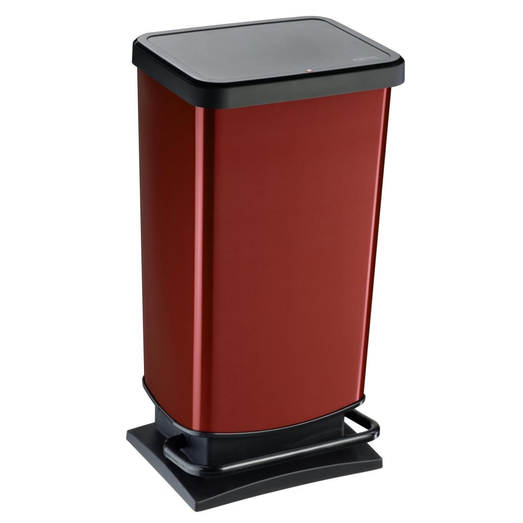 Rotho paso pedal bin 40l red metallic