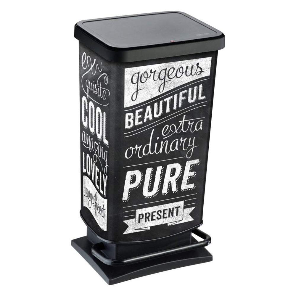 Rotho paso pedal bin hipster 40l black