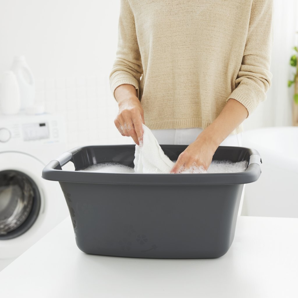 Rotho flowers laundry basket 25l anthracite