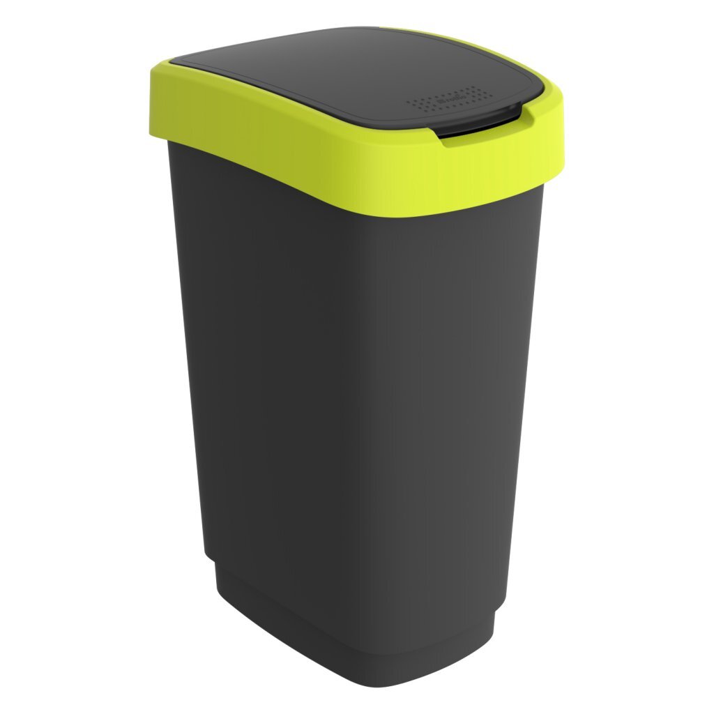 Rotho twist waste bin 50l lime anthracite