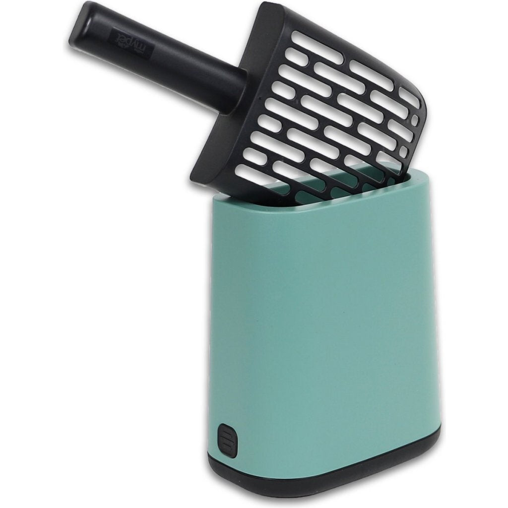 Rotho biala лъжичка за котешка тоалетна + торбички и държачи имел зелен