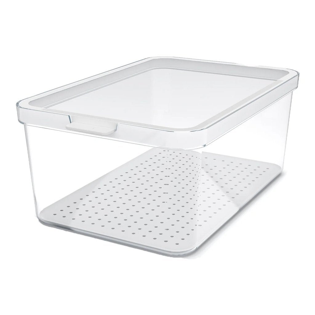 Rotho cauma koelkastorganizer 4.65l wit transparant