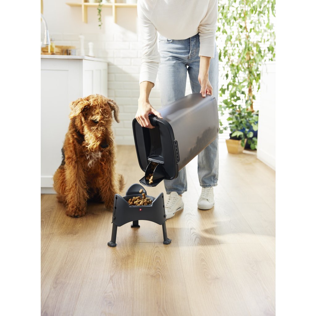 Rotho cody pet food container 25l anthracite transparent