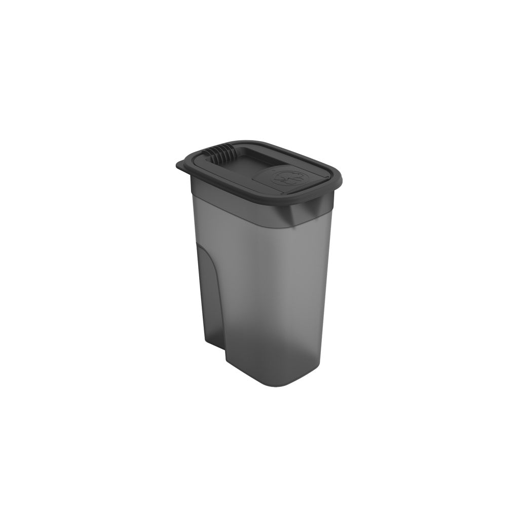 Rotho flo pet food container 4.1l anthracite transparent