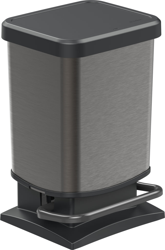 Rotho papelera paso con pedal 20l grafito