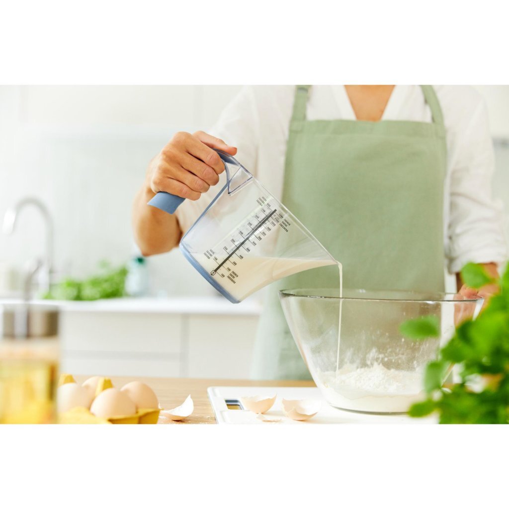 Rotho Loft-Messbecher 1,2l Horizontblau transparent