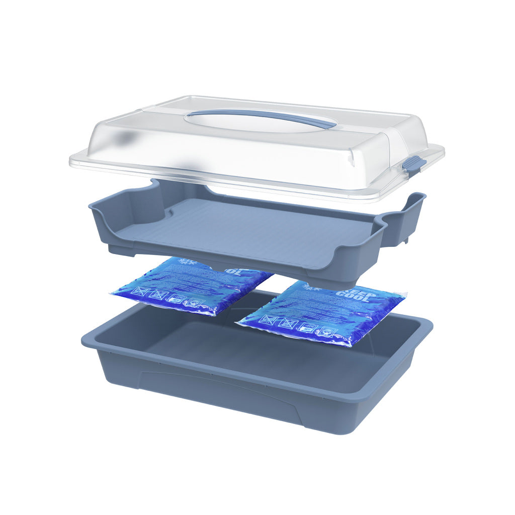 Rotho свеж парти иконом поднос за сервиране cool horizon blue