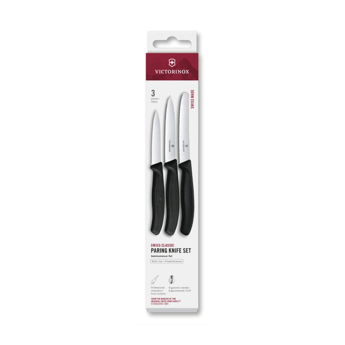 Victorinox schilmesset 3-delig zwart