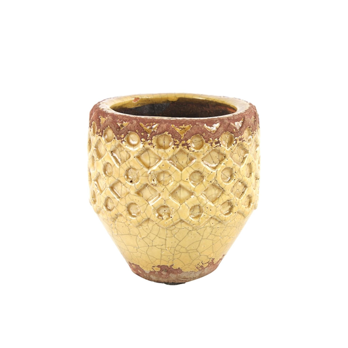 Countryfield bloempot rosana m ø13x13cm geel